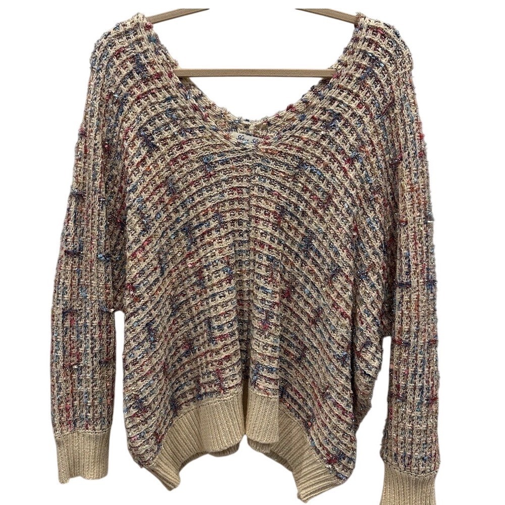 She + Sky Festive Sparkle Party Sweater One-Size
